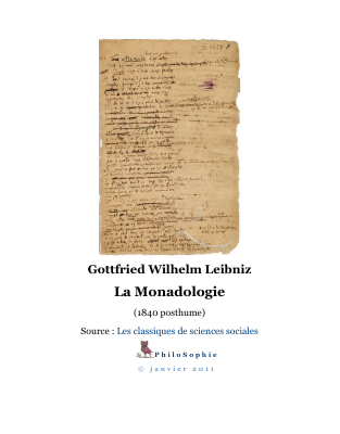 Couverture de Leibniz - La monadologie